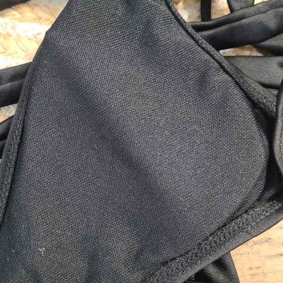 Cut Out Bathing Suit Black One Piece Swimwear Chea - Picture 7 of 8